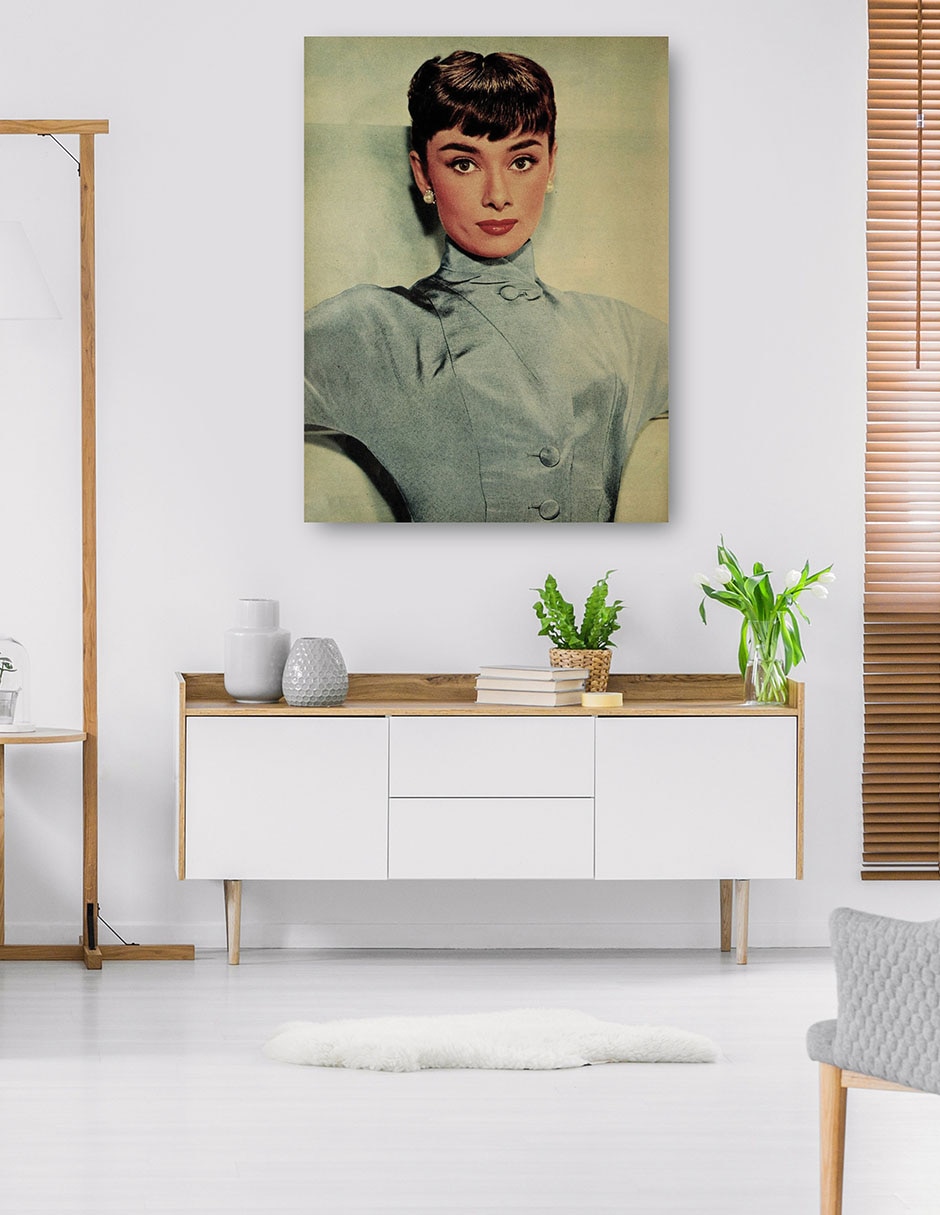 Cuadro decorativo Audrey Hepburn, 1953 técnica mixta Retratos 5