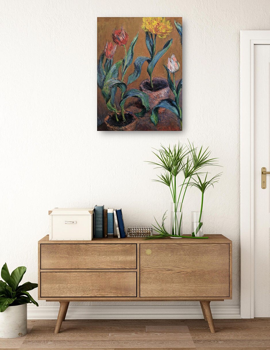 Cuadro decorativo Tulipanes técnica mixta Floración 3