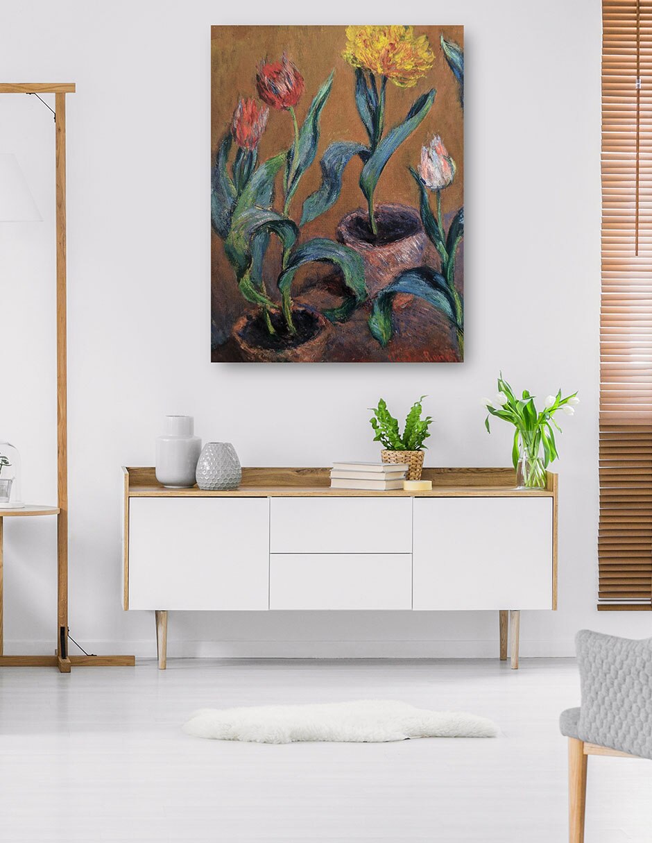 Cuadro decorativo Tulipanes técnica mixta Floración 5