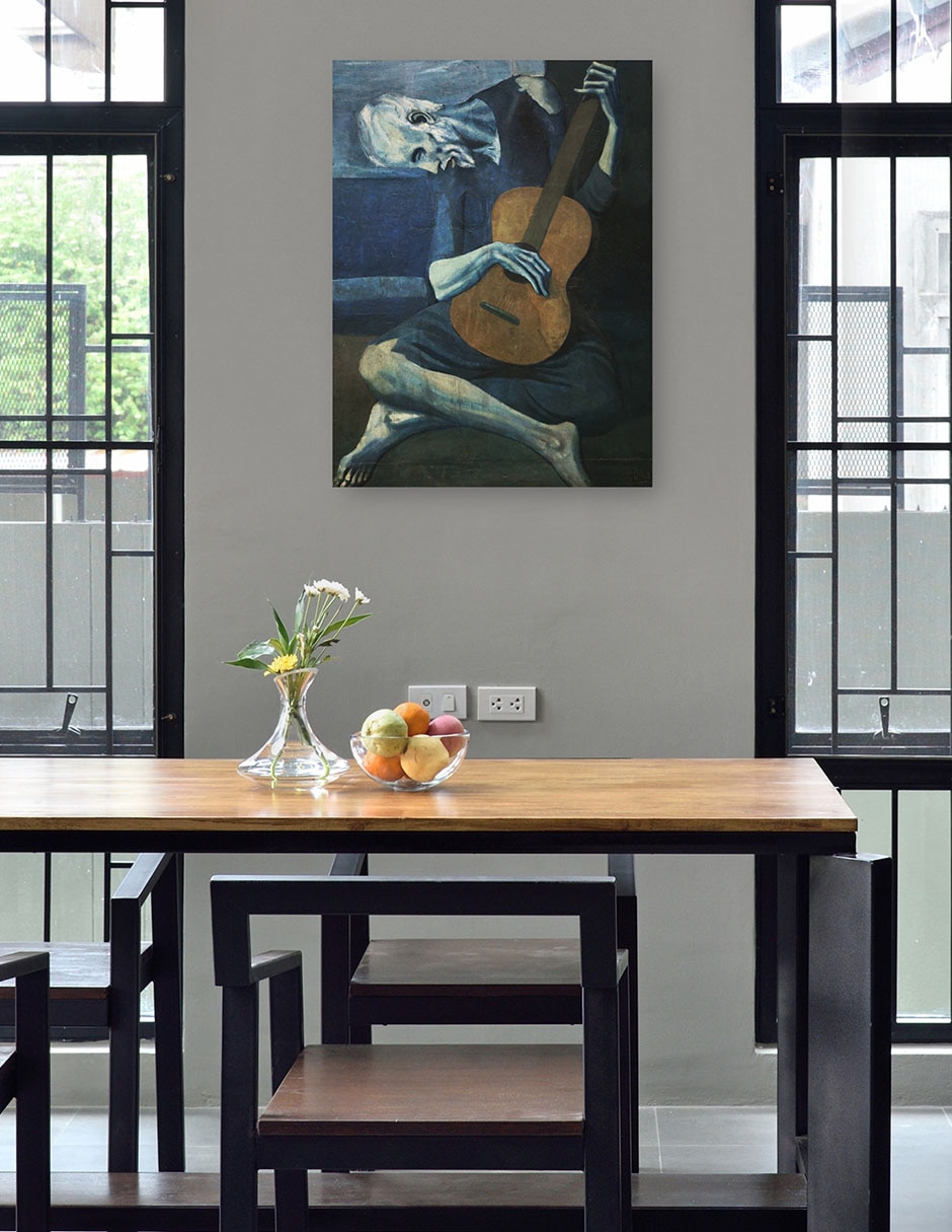 Cuadro decorativo El viejo guitarrista técnica mixta Música 4