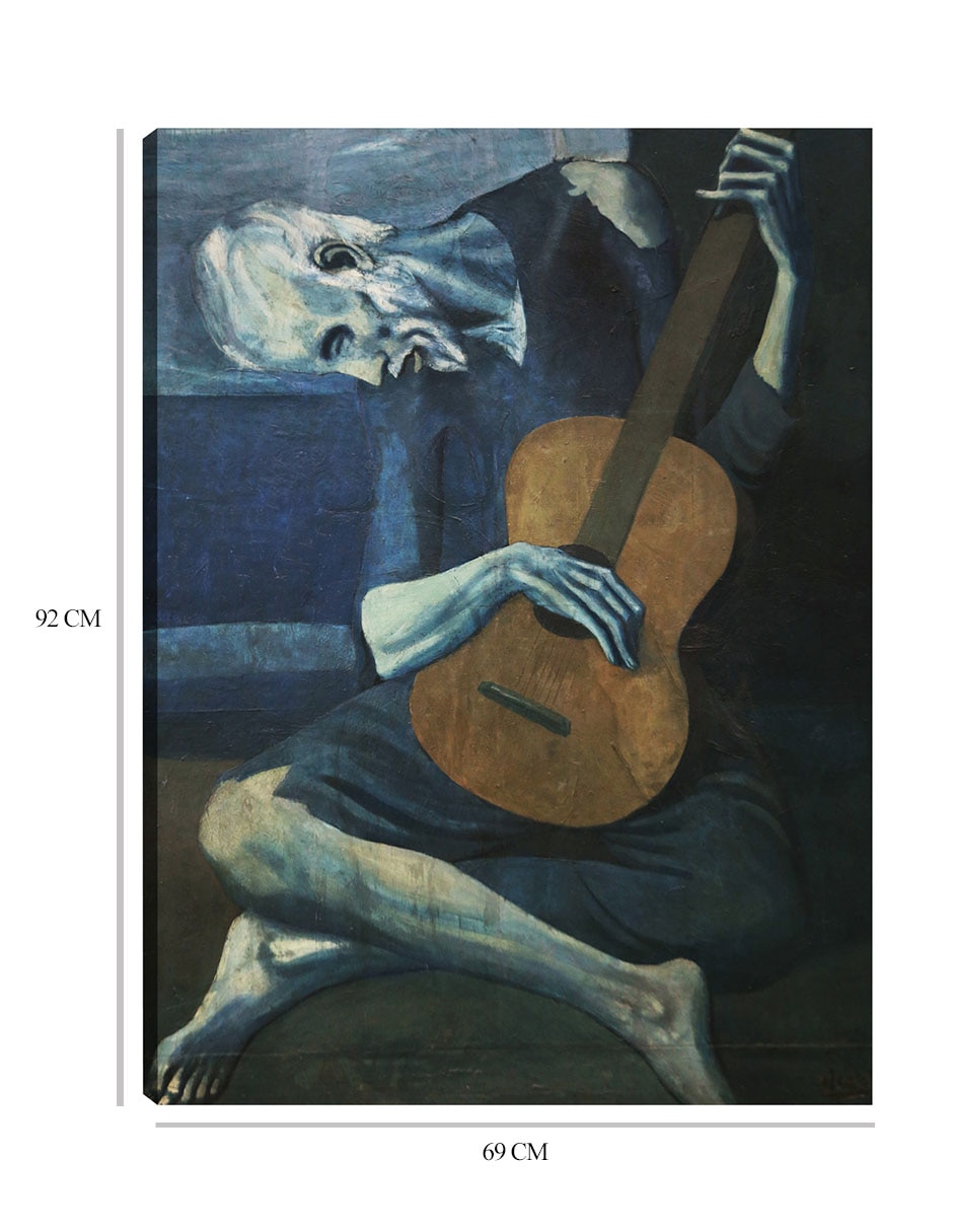 Cuadro decorativo El viejo guitarrista técnica mixta Música 2