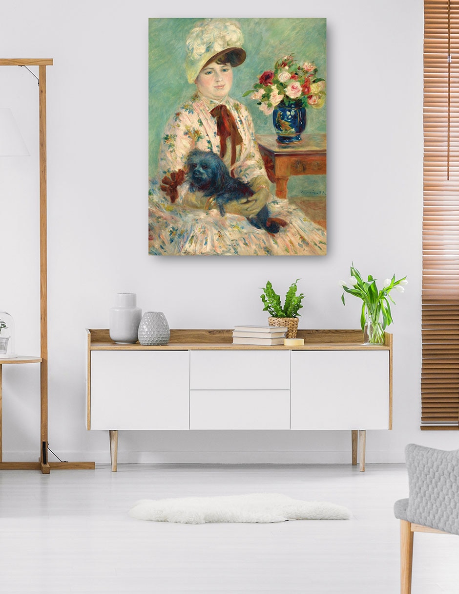 Cuadro decorativo Señorita Charlotte Bertheir técnica mixta Retratos 5