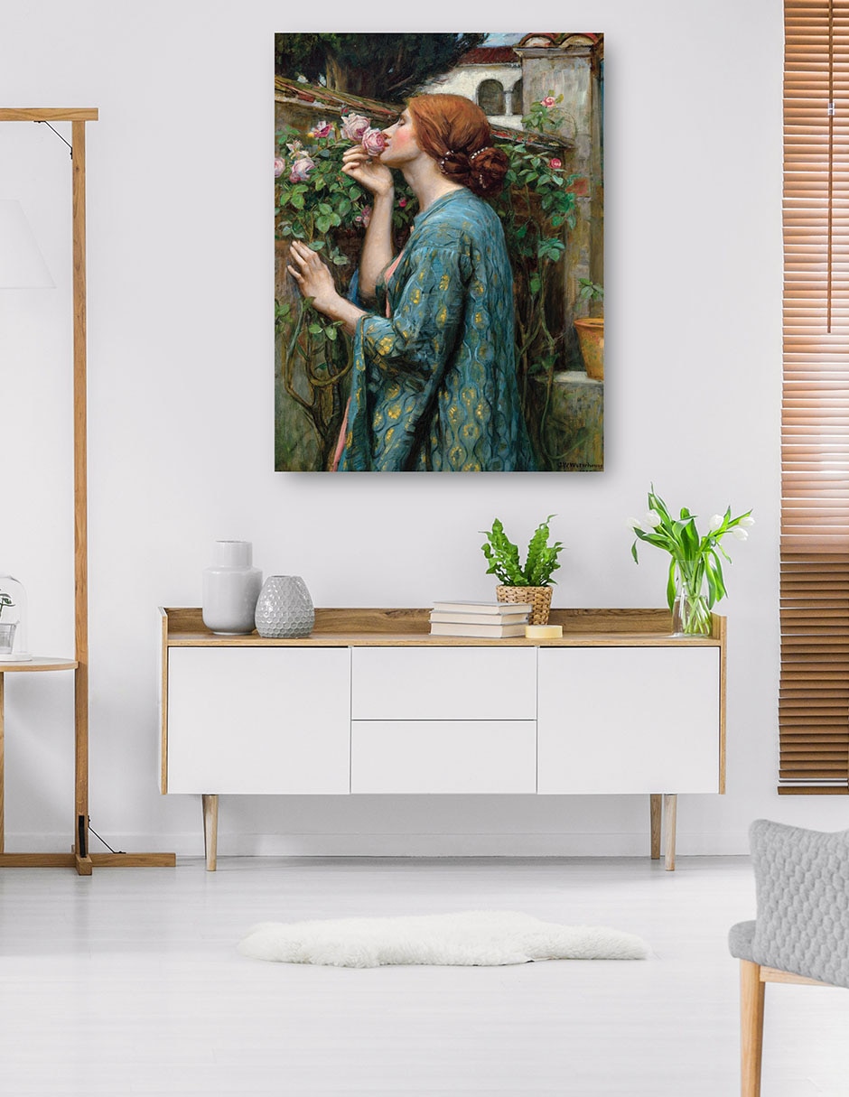 Cuadro decorativo El alma de la rosa (1908) técnica mixta Gente 5