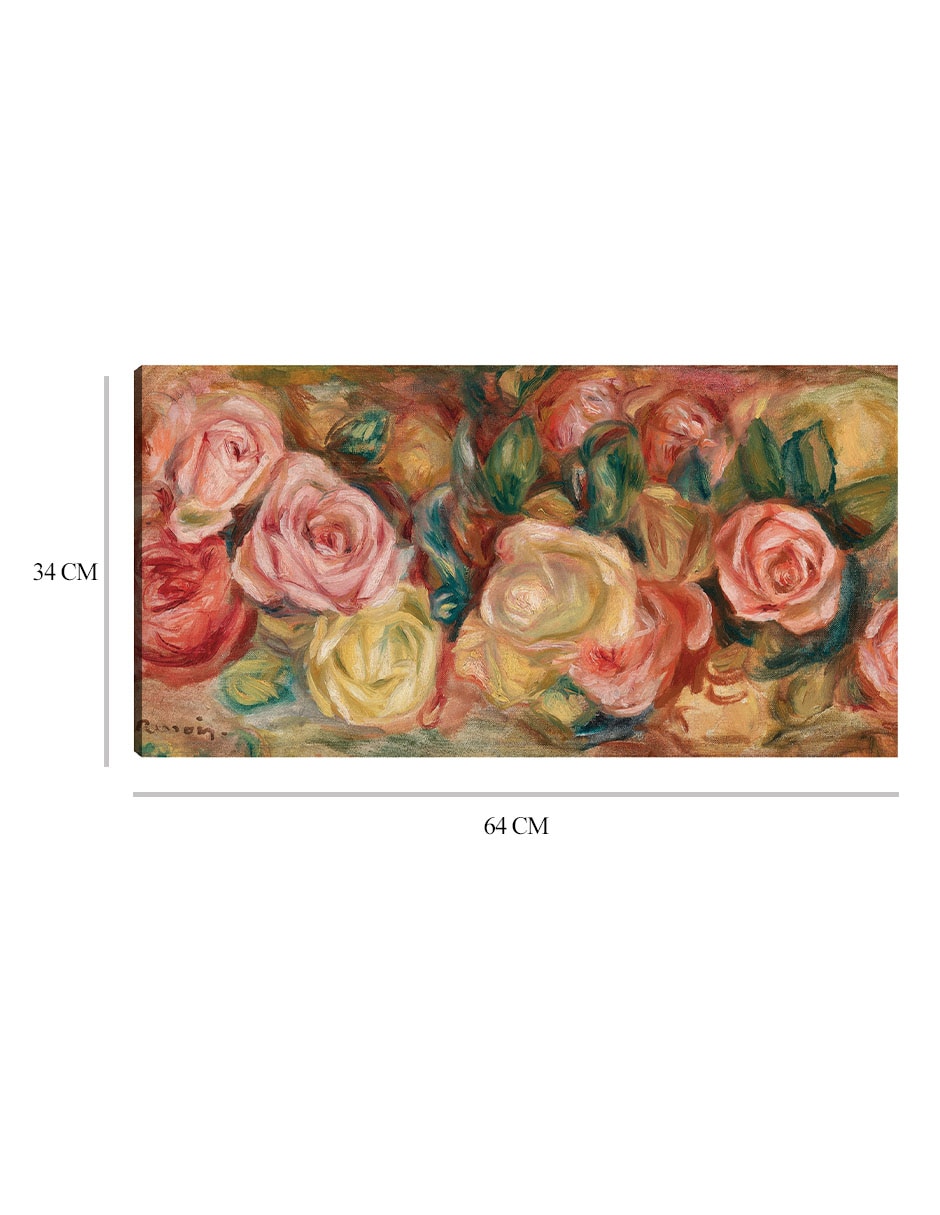 Cuadro decorativo Rosas (c. 1912) técnica mixta Arreglo Floral 2