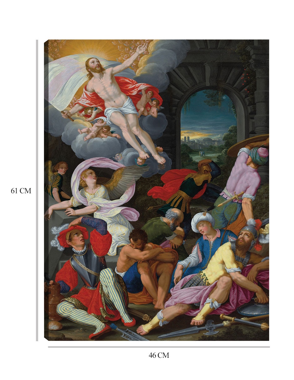 Cuadro decorativo La resurrección de Cristo (1622) técnica mixta Figuras Celestiales 2