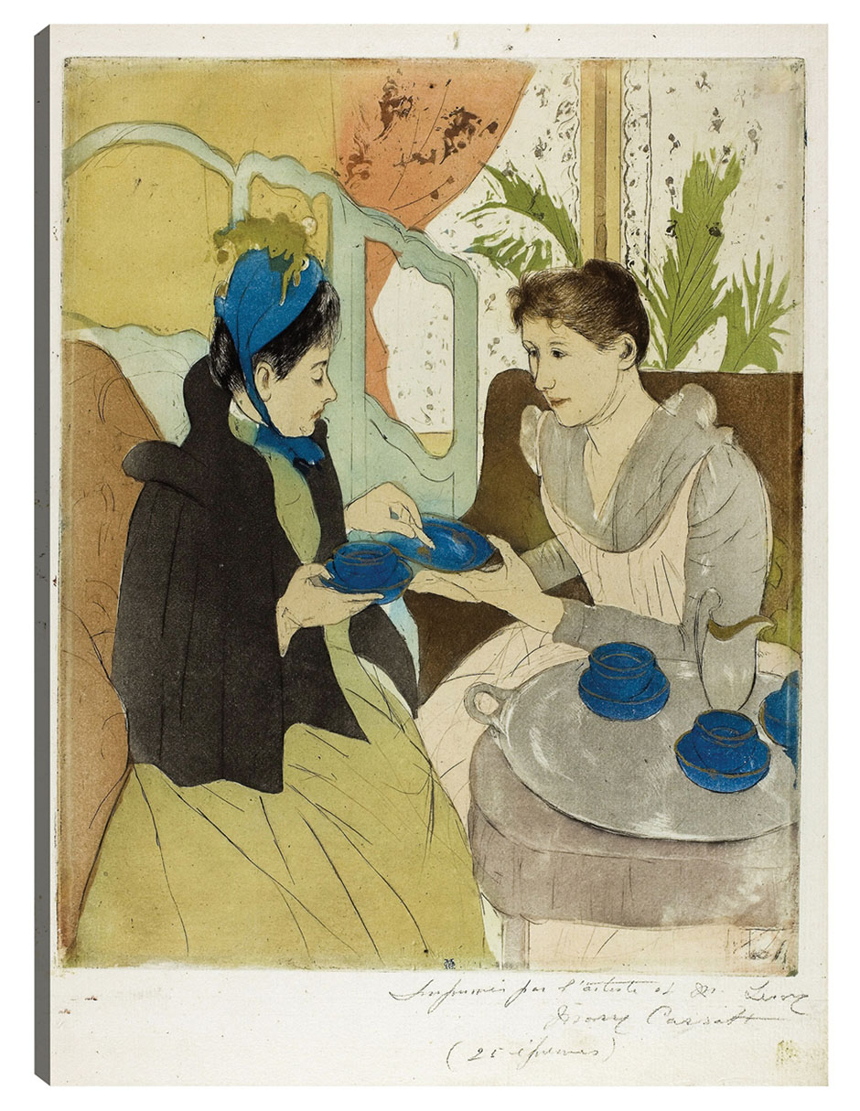 Cuadro decorativo Fiesta del té de la tarde (1890-1891) técnica mixta Retratos Cuadro decorativo Fiesta del té de la tarde (1890-1891) técnica mixta Retratos
