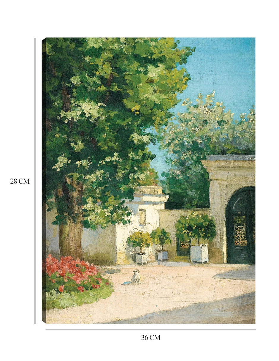 Cuadro decorativo El pórtico de la casa familiar (hacia 1875) técnica mixta Campos 8