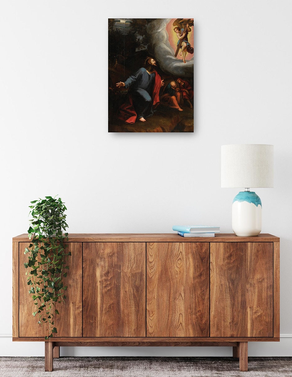 Cuadro decorativo Cristo en el huerto de Getsemaní técnica mixta Figuras Celestiales 2