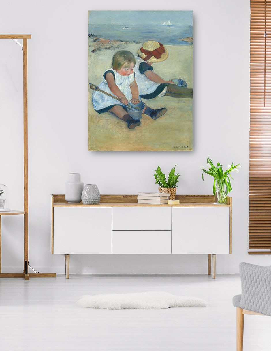 Cuadro decorativo Niños jugando en la playa (1884) técnica mixta Retratos 5