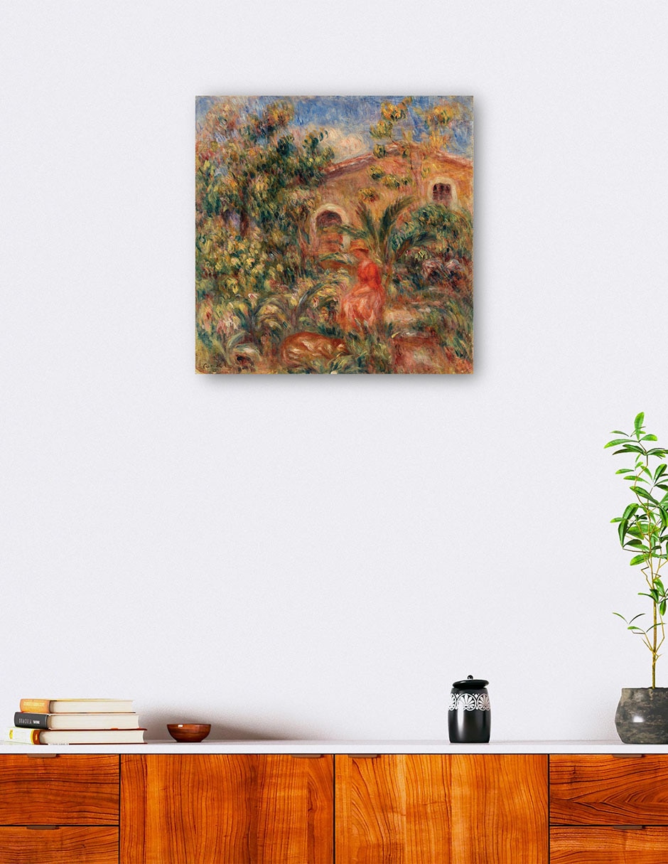 Cuadro decorativo Paisaje con mujer y perro (1917) técnica mixta Campos 5