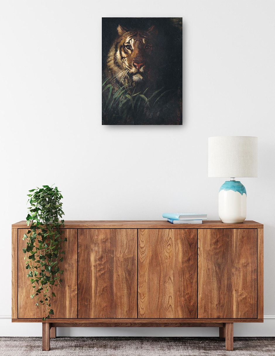 Cuadro decorativo Cabeza de tigre (hacia 1874) técnica mixta Vida Silvestre 2