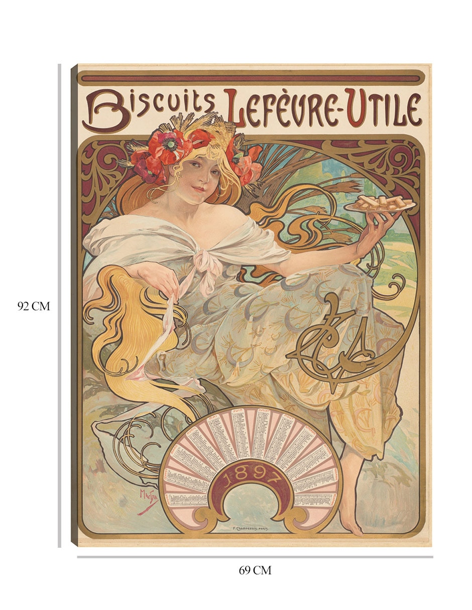 Cuadro decorativo Galletas Lefèvre-Utile técnica mixta Publicidad 2