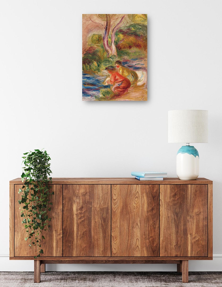 Cuadro decorativo Las lavadoras técnica mixta Ríos 2