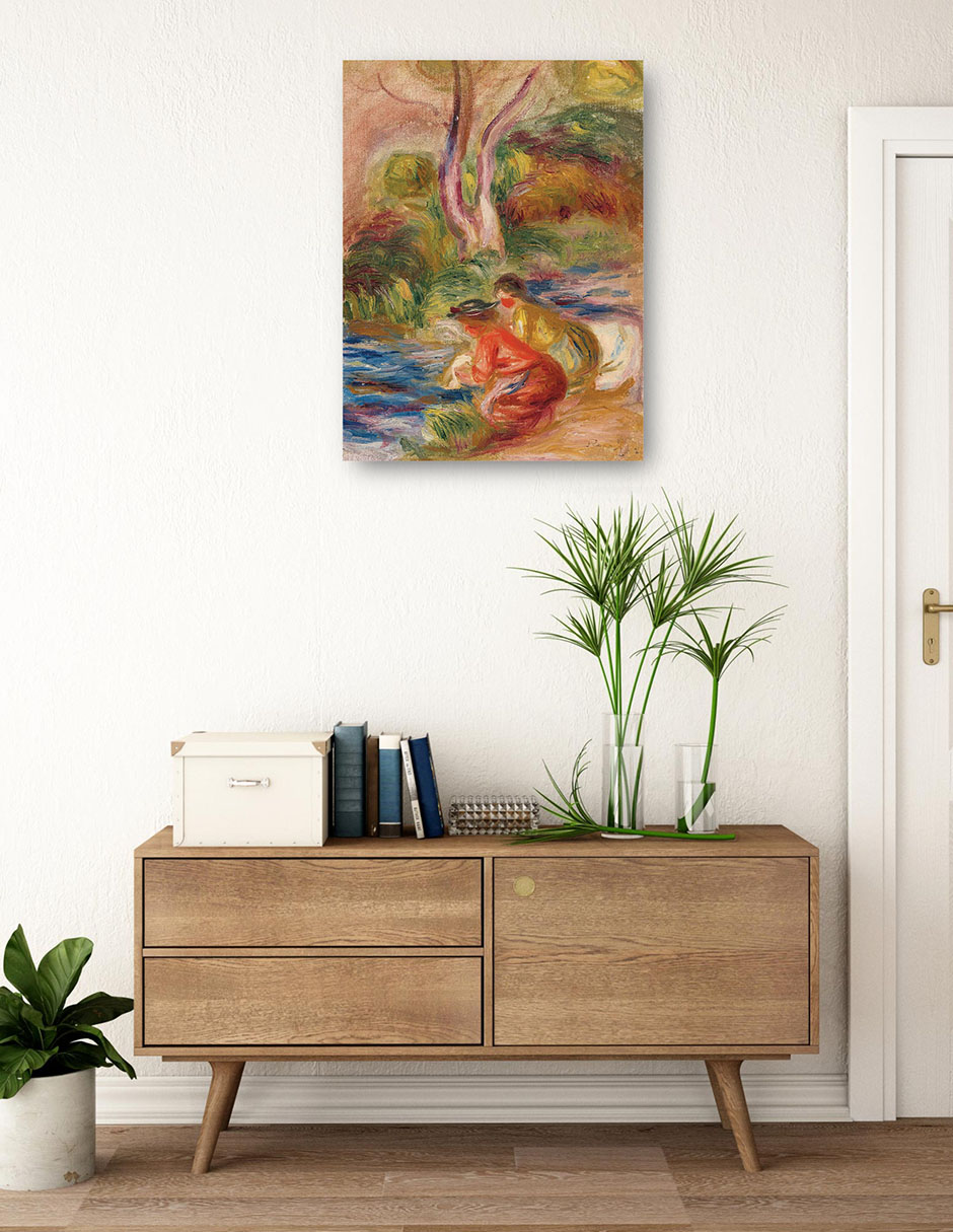 Cuadro decorativo Las lavadoras técnica mixta Ríos 3