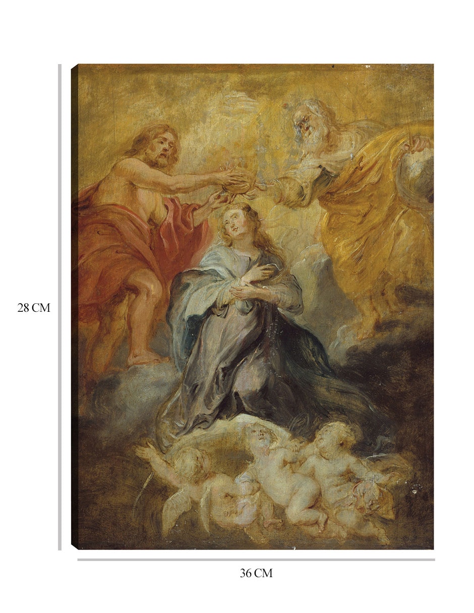 Cuadro decorativo La Coronación de la Virgen (ca. 1632-1633) técnica mixta Figuras Celestiales 8