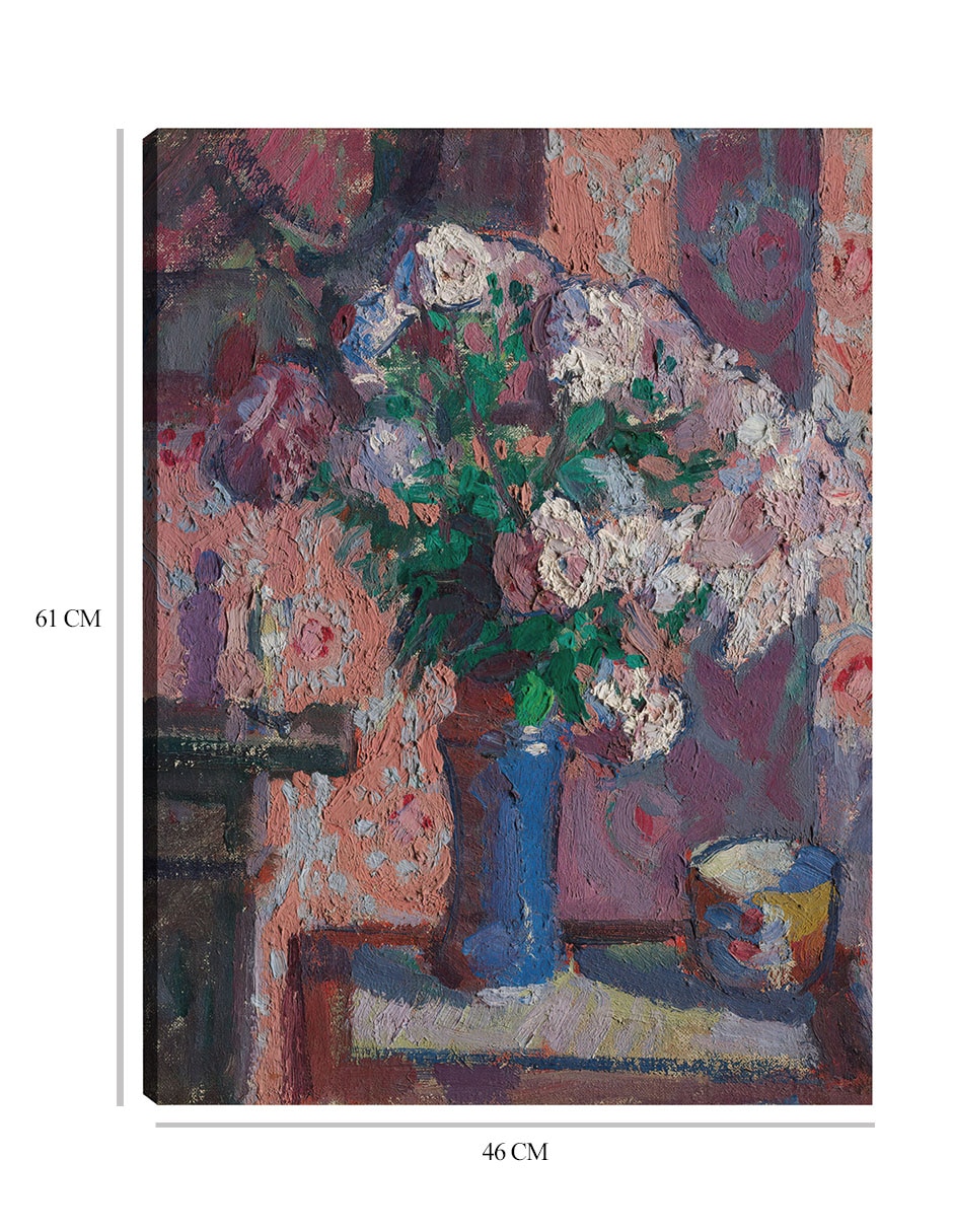 Cuadro decorativo Rosas en un jarrón azul (hacia 1914-15) técnica mixta Floreros 2