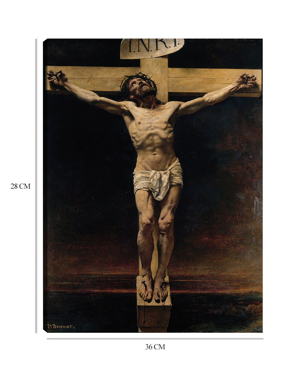 Cuadro decorativo El Cristo en la cruz (1874) técnica mixta Figuras Celestiales 2