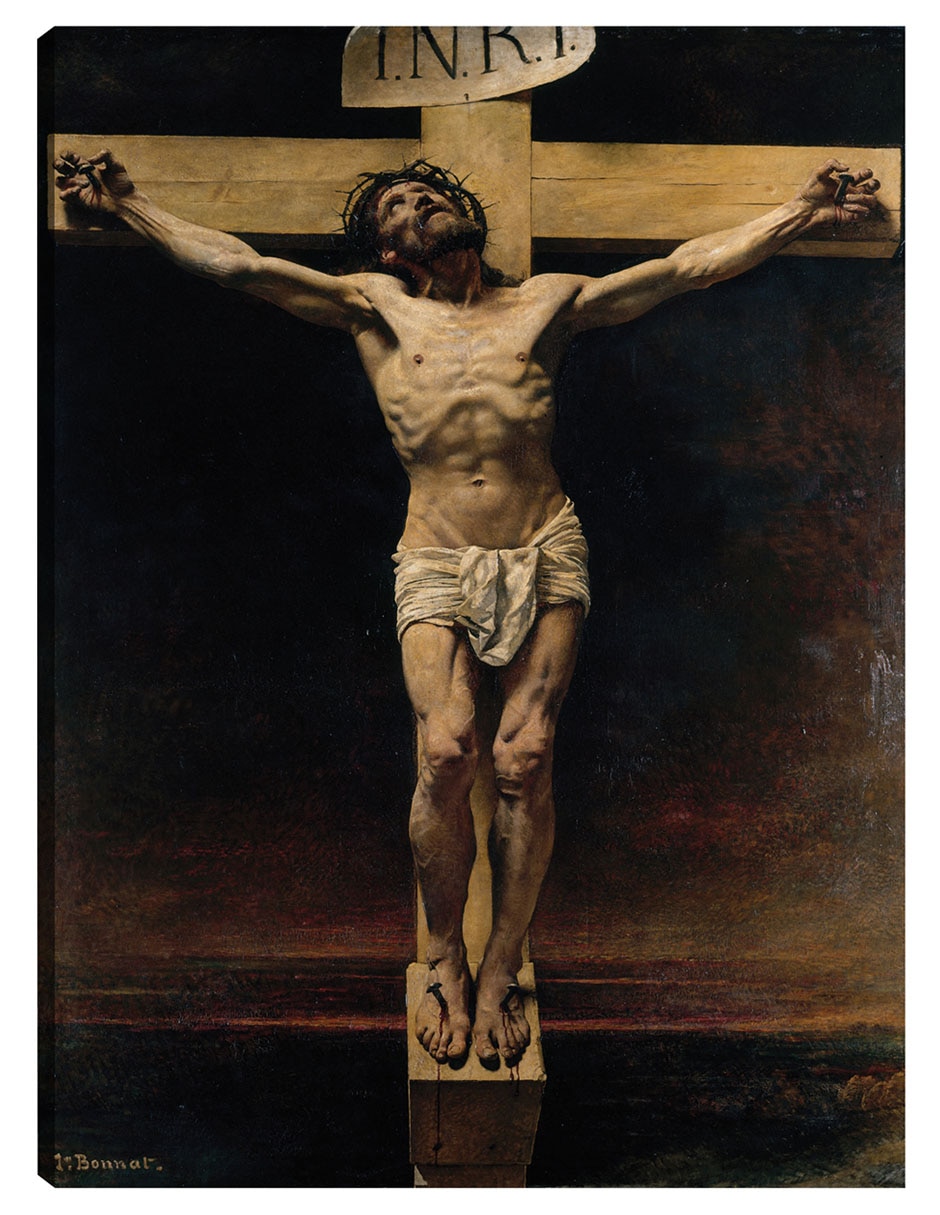 Cuadro decorativo El Cristo en la cruz (1874) técnica mixta Figuras Celestiales