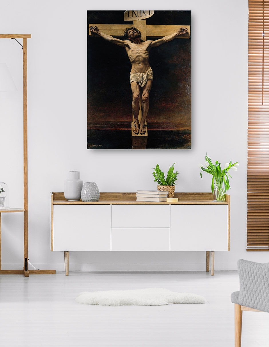 Cuadro decorativo El Cristo en la cruz (1874) técnica mixta Figuras Celestiales 5