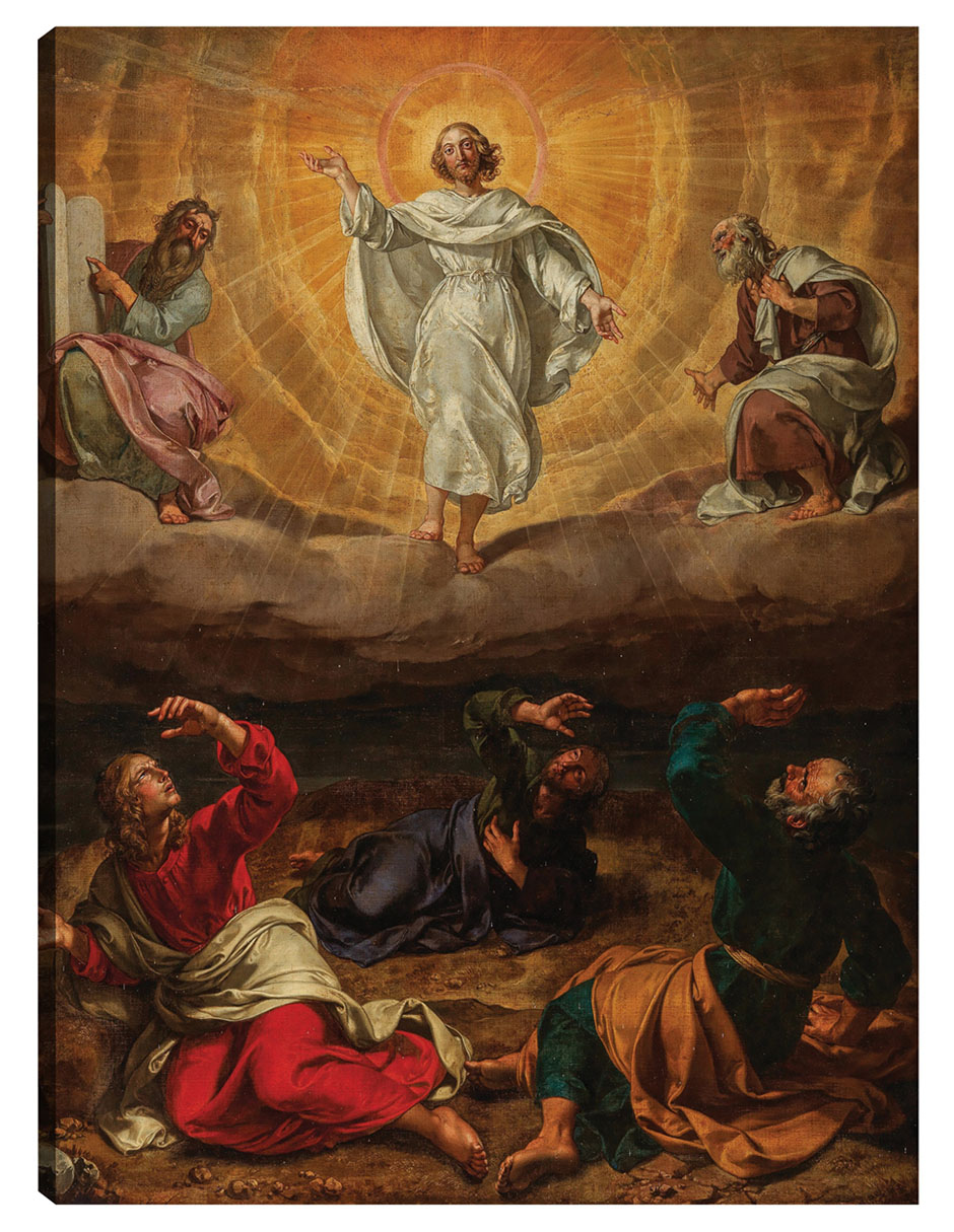 Cuadro decorativo La Transfiguración de Cristo (siglo XVII) técnica mixta Figuras Celestiales