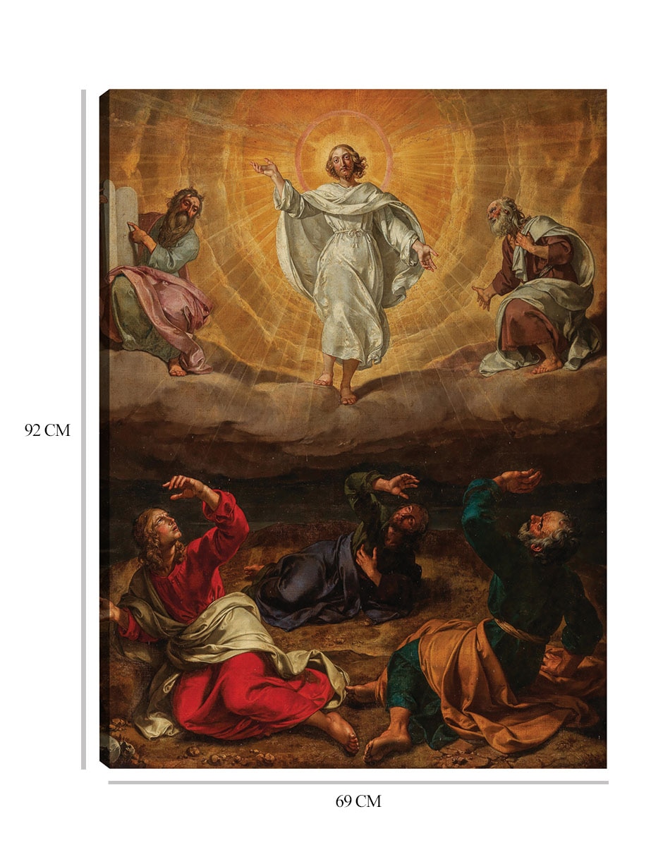 Cuadro decorativo La Transfiguración de Cristo (siglo XVII) técnica mixta Figuras Celestiales 2