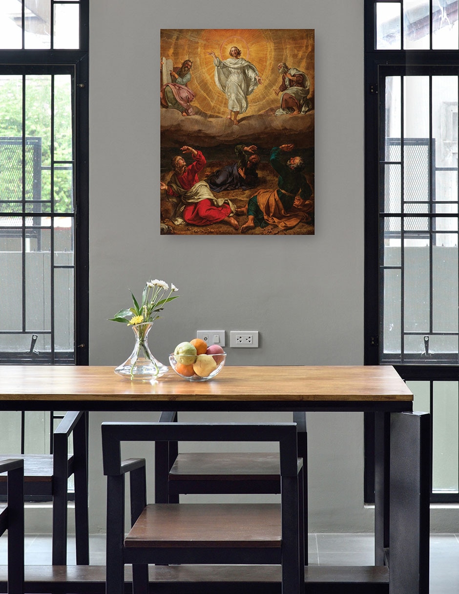 Cuadro decorativo La Transfiguración de Cristo (siglo XVII) técnica mixta Figuras Celestiales 5