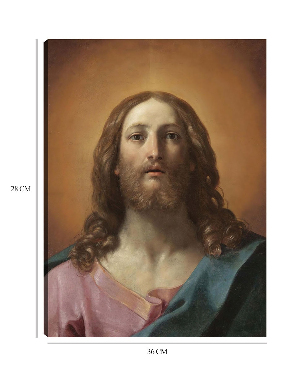 Cuadro decorativo Busto de Cristo (Salvator Mundi) técnica mixta Figuras Celestiales 8