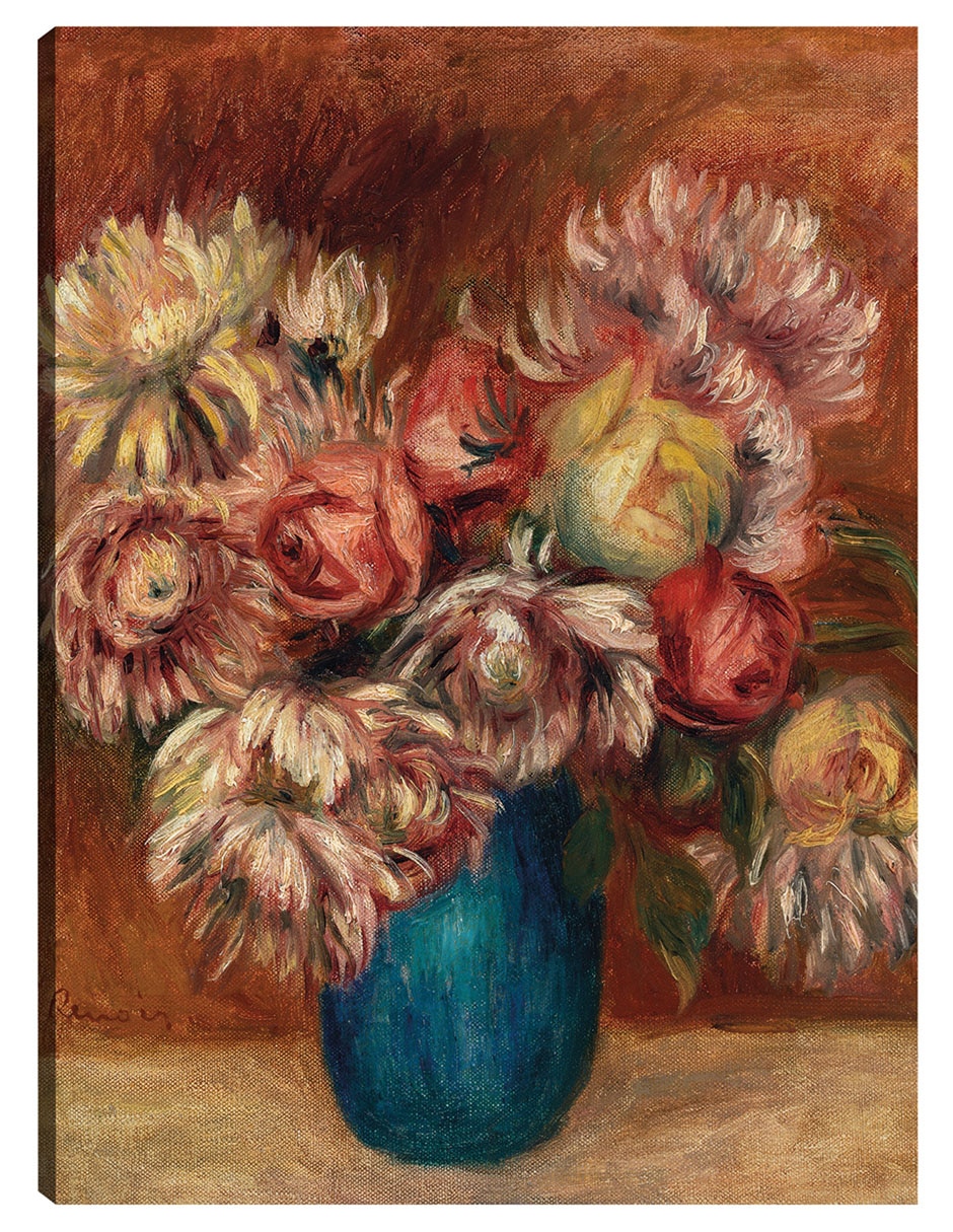 Cuadro decorativo Flores en un jarrón verde (c. 1912) técnica mixta Floreros