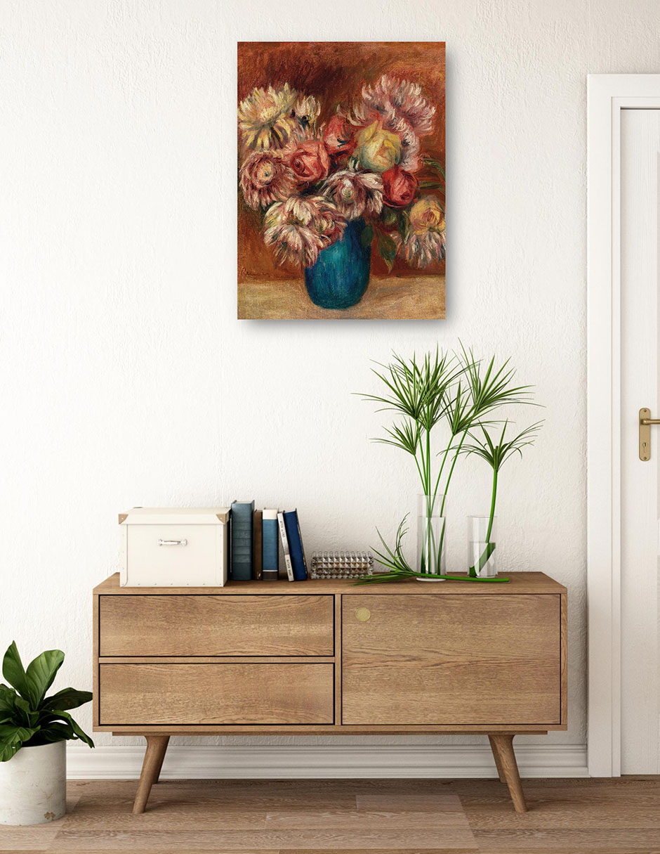 Cuadro decorativo Flores en un jarrón verde (c. 1912) técnica mixta Floreros 4