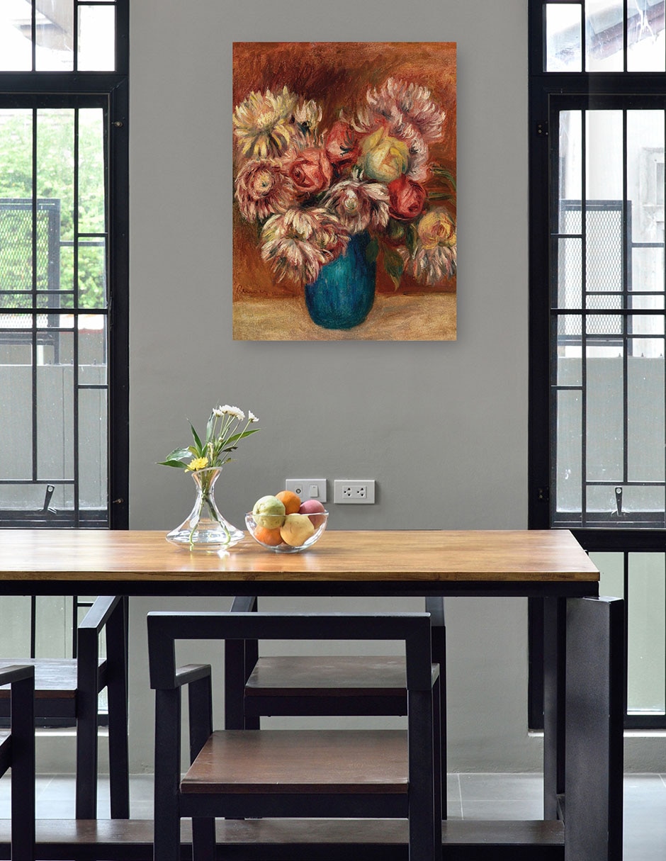 Cuadro decorativo Flores en un jarrón verde (c. 1912) técnica mixta Floreros 5