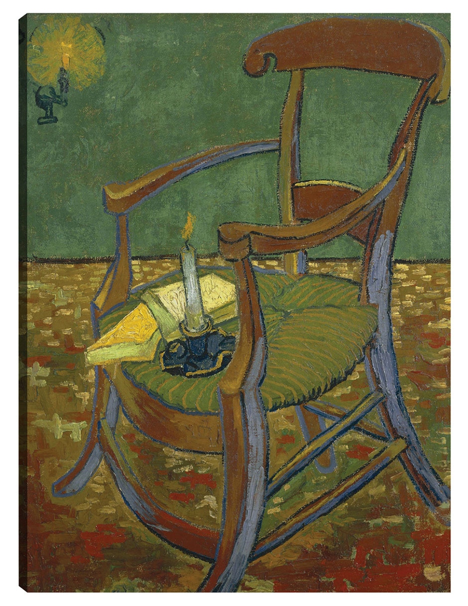 Cuadro decorativo La silla de Gauguin (1888) técnica mixta Objetos Cuadro decorativo La silla de Gauguin (1888) técnica mixta Objetos