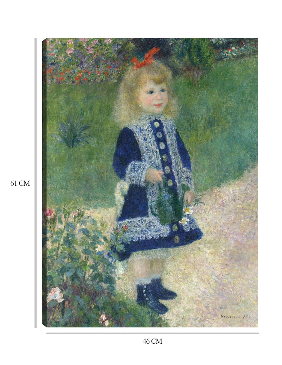 Cuadro decorativo Una niña con una regadera (1876) técnica mixta Retratos 2