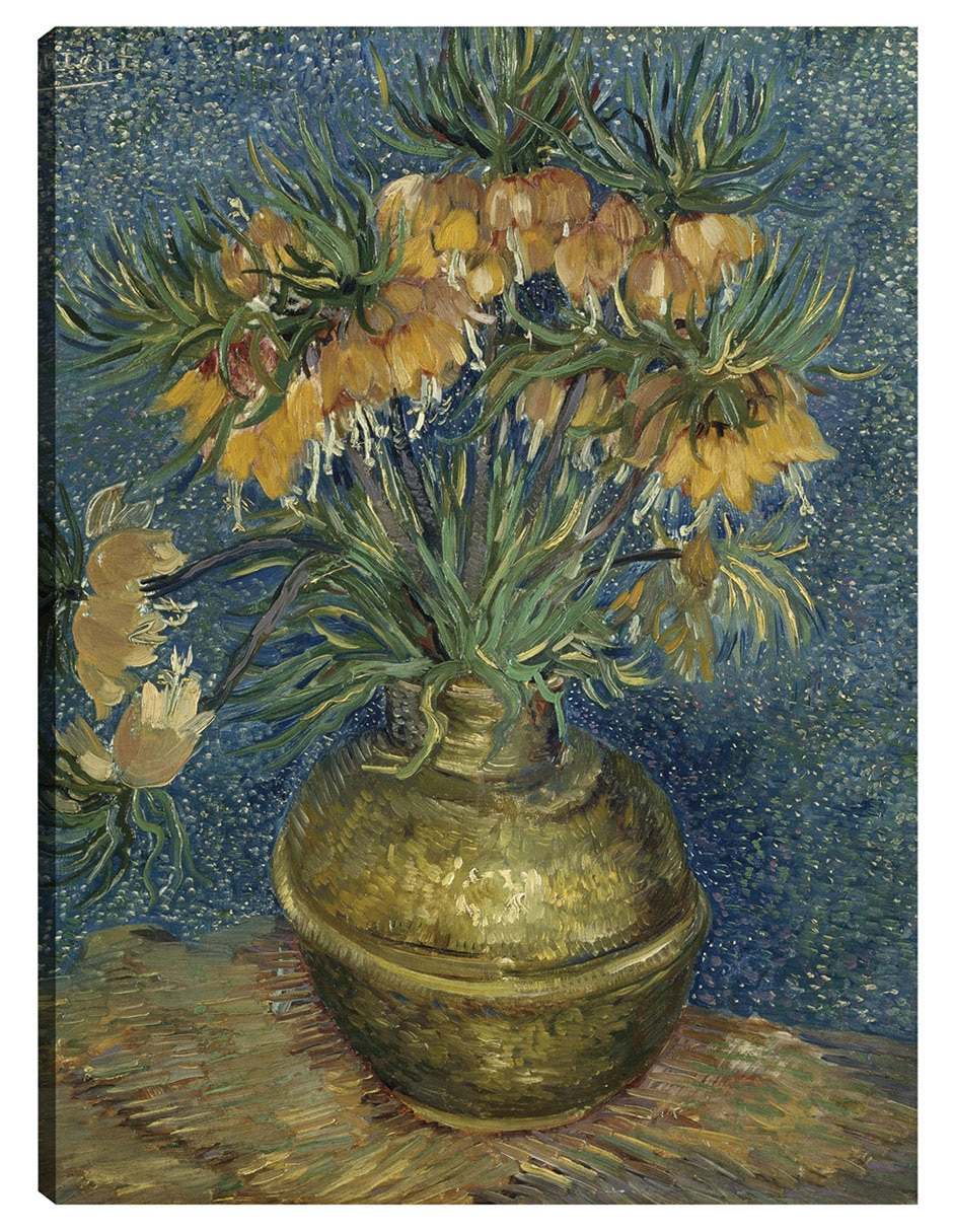 Cuadro decorativo Fritillarios imperiales en un jarrón de cobre (1887) técnica mixta Floreros Cuadro decorativo Fritillarios imperiales en un jarrón de cobre (1887) técnica mixta Floreros