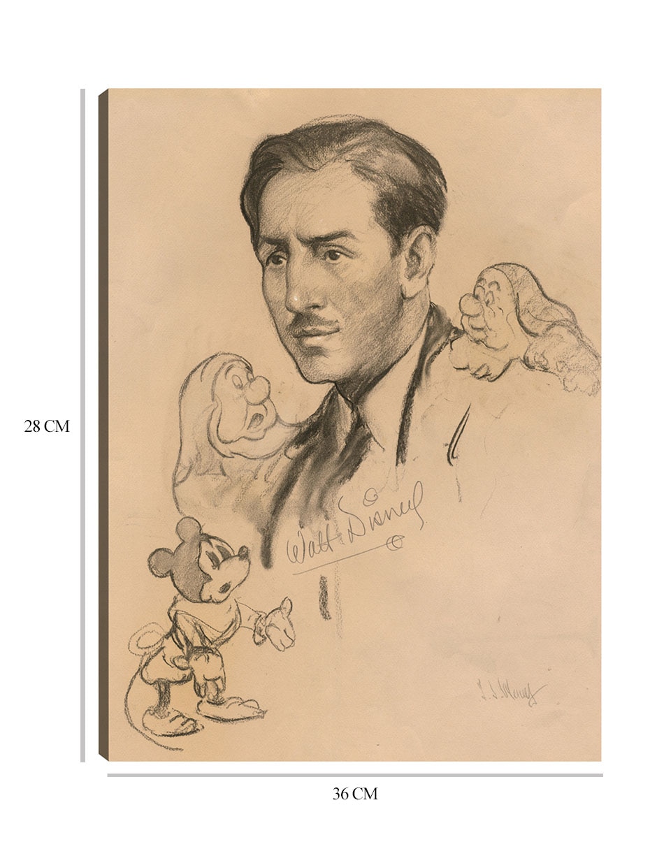 Cuadro decorativo Walt Disney (1938) técnica mixta Retratos 2