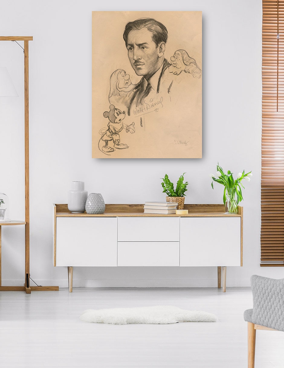 Cuadro decorativo Walt Disney (1938) técnica mixta Retratos 5