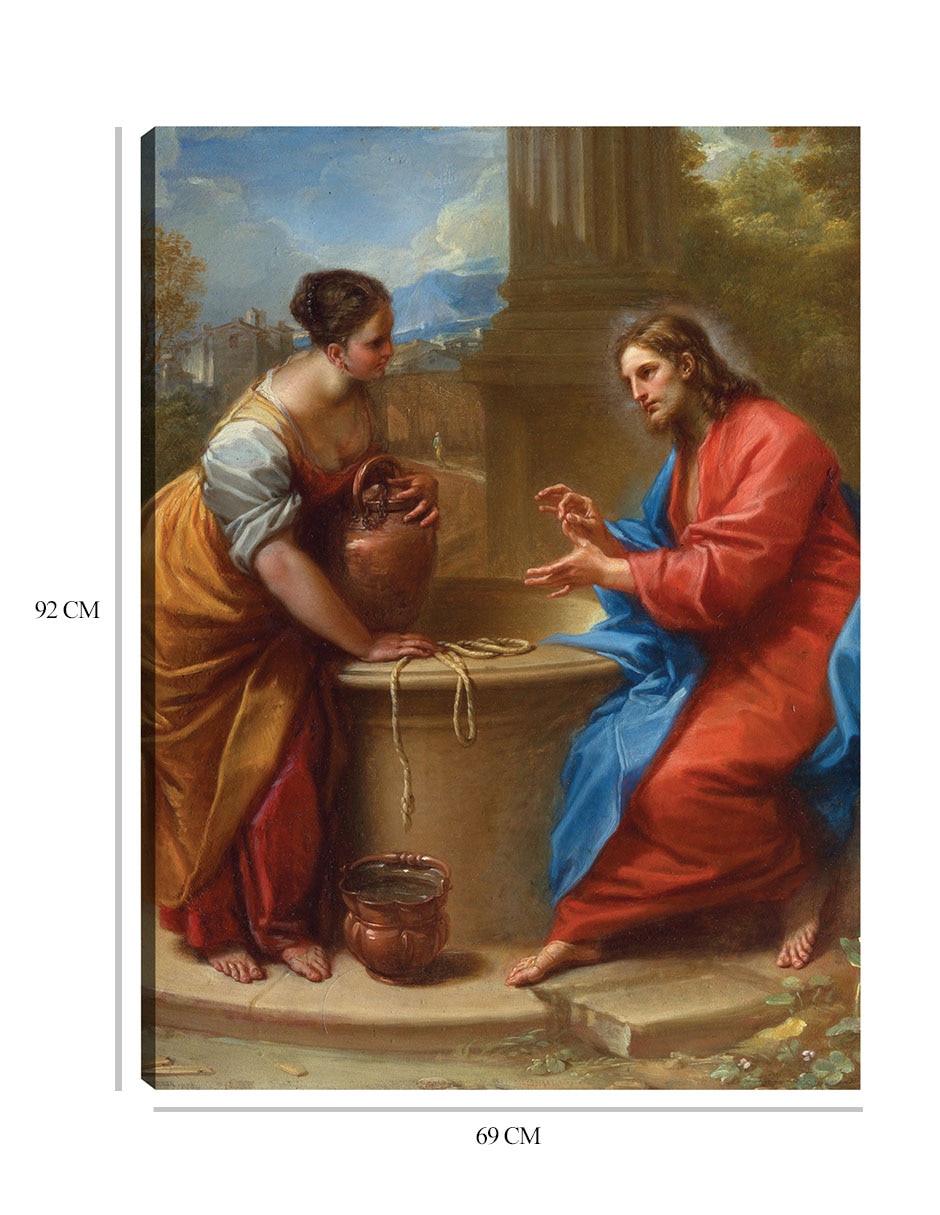Cuadro decorativo Cristo y la mujer de Samaria (1715-1720) técnica mixta Figuras Celestiales 2