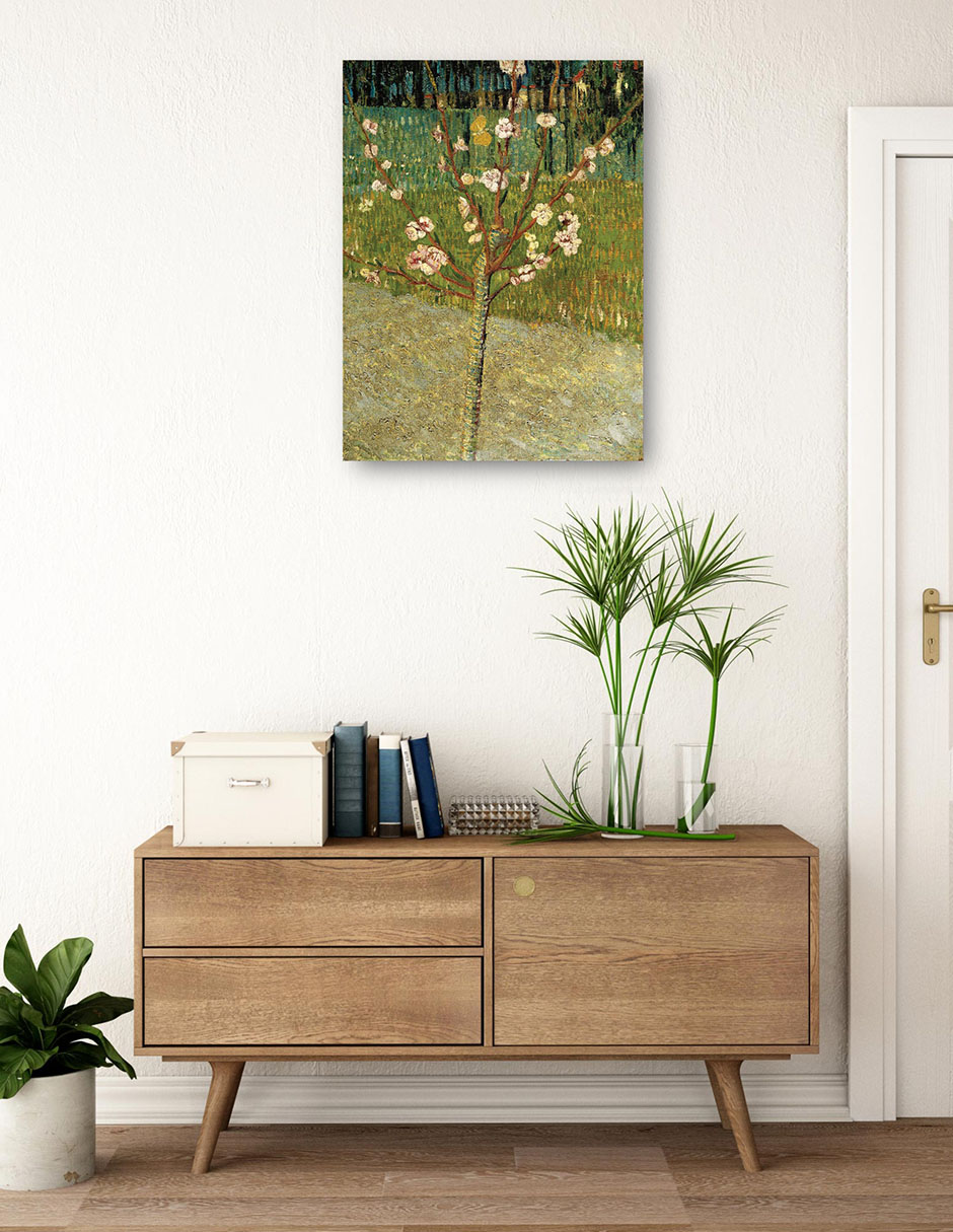 Cuadro decorativo Almendro en flor técnica mixta Floración 3