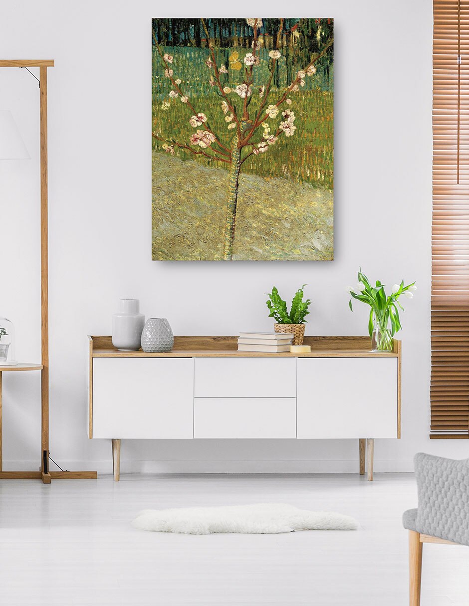 Cuadro decorativo Almendro en flor técnica mixta Floración 5