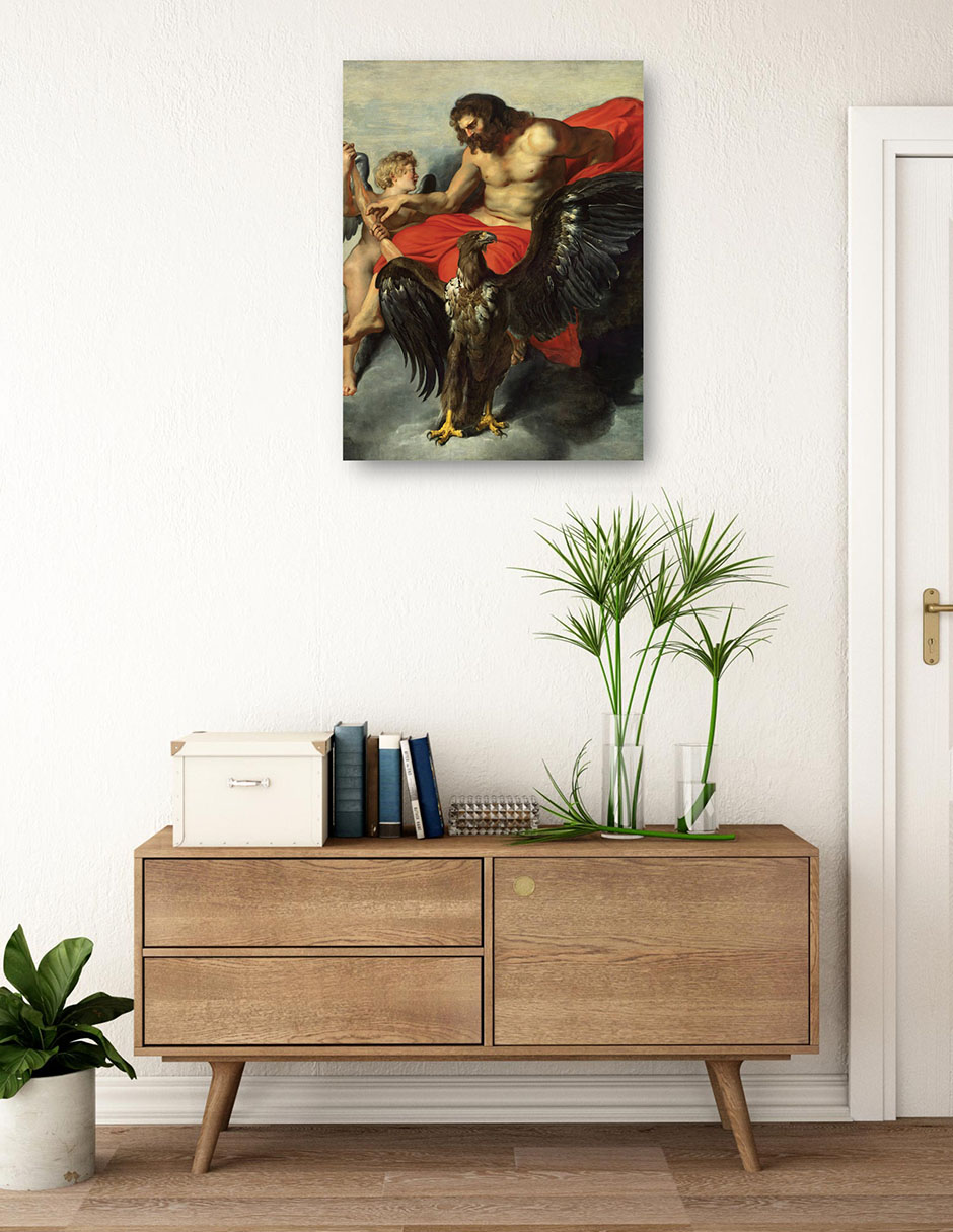 Cuadro decorativo Cupido suplicando a Júpiter (ca. 1611-15) técnica mixta Figuras Celestiales 3