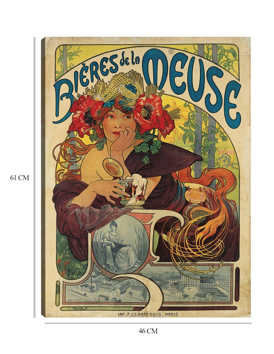 Cuadro decorativo Cervezas de la Meuse (1897) técnica mixta Publicidad 2