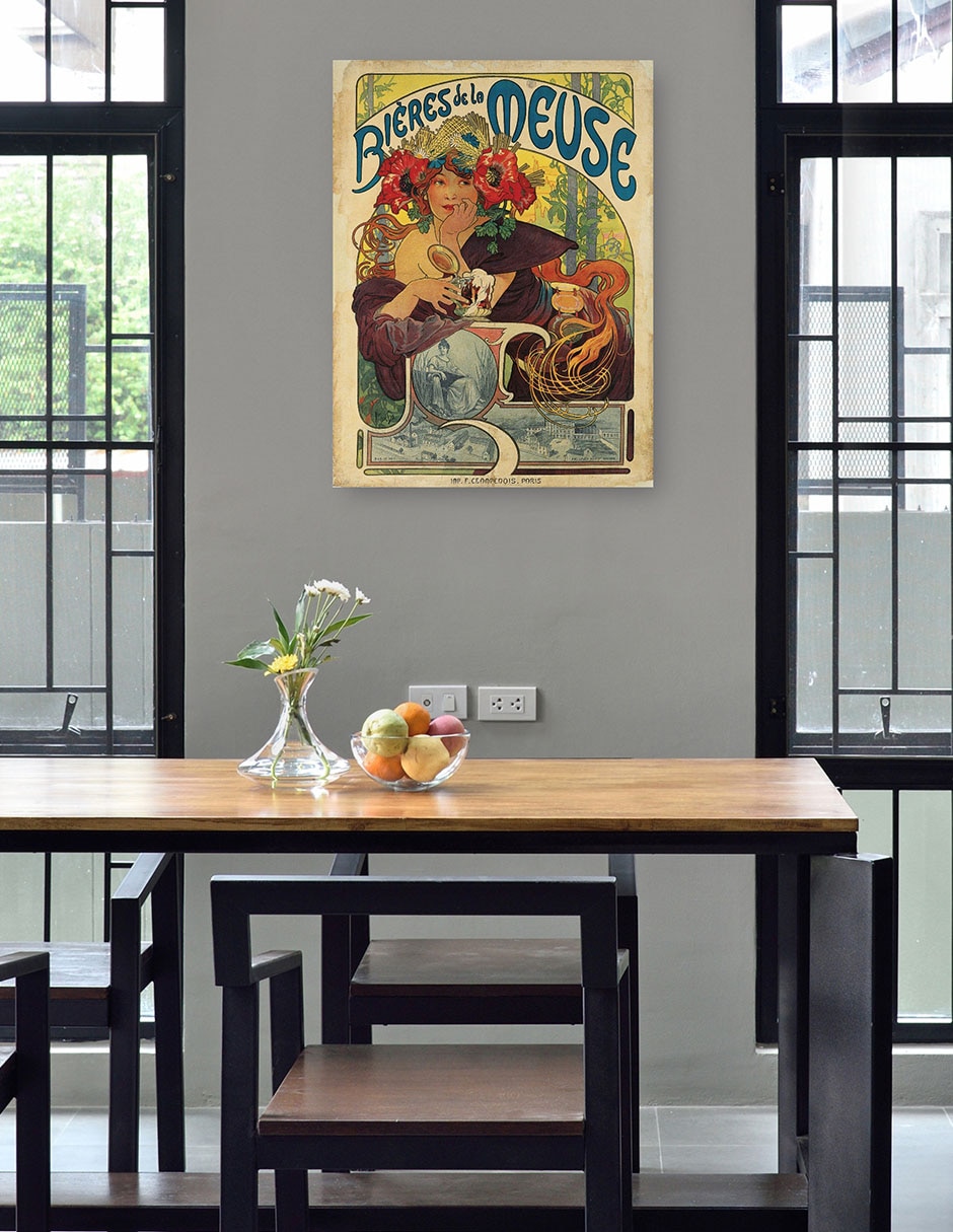 Cuadro decorativo Cervezas de la Meuse (1897) técnica mixta Publicidad 4