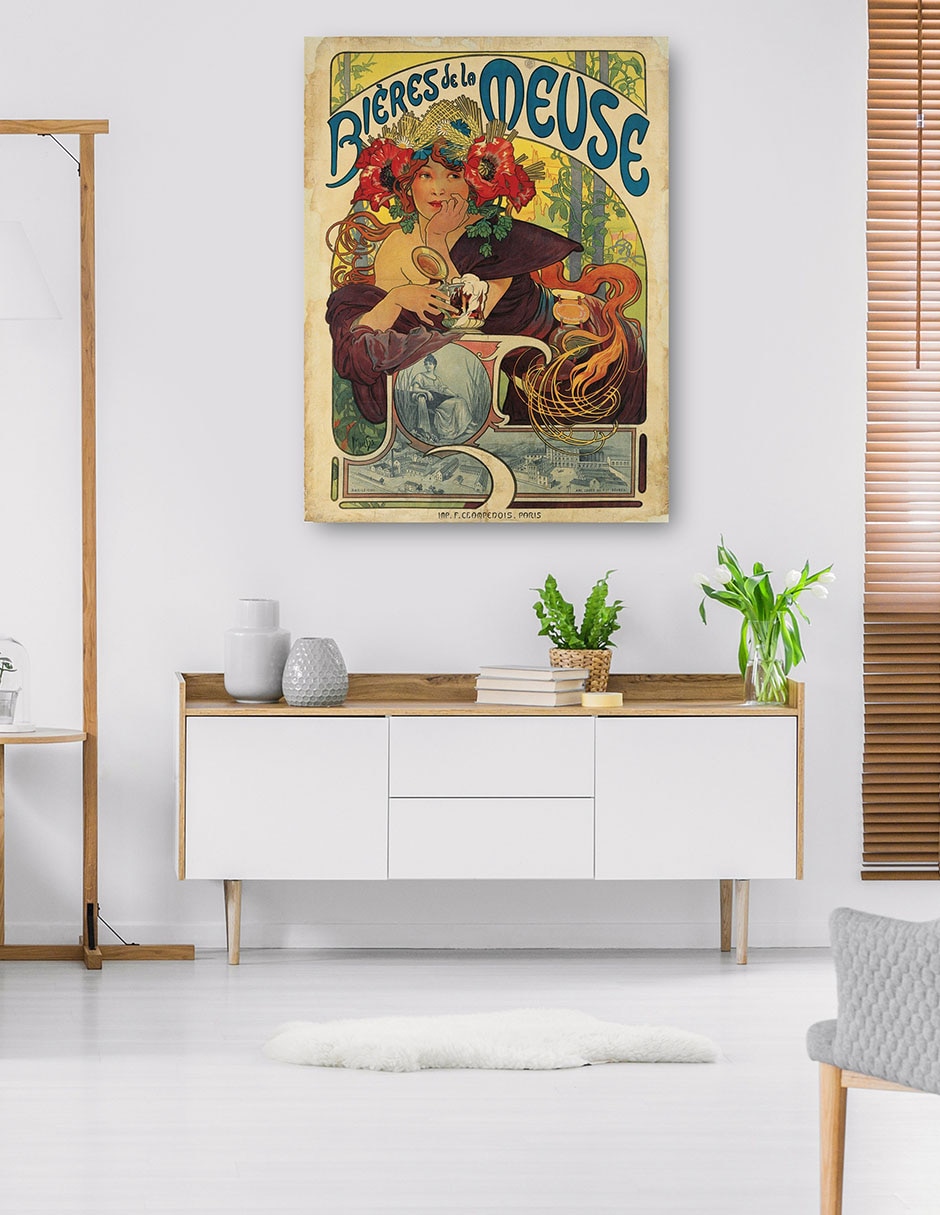 Cuadro decorativo Cervezas de la Meuse (1897) técnica mixta Publicidad 5