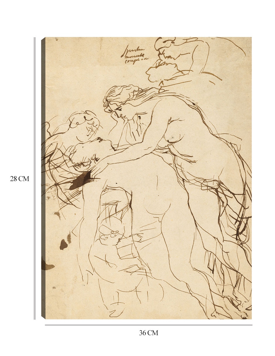 Cuadro decorativo Venus lamentando a Adonis (c. 1608-1612) técnica mixta 2