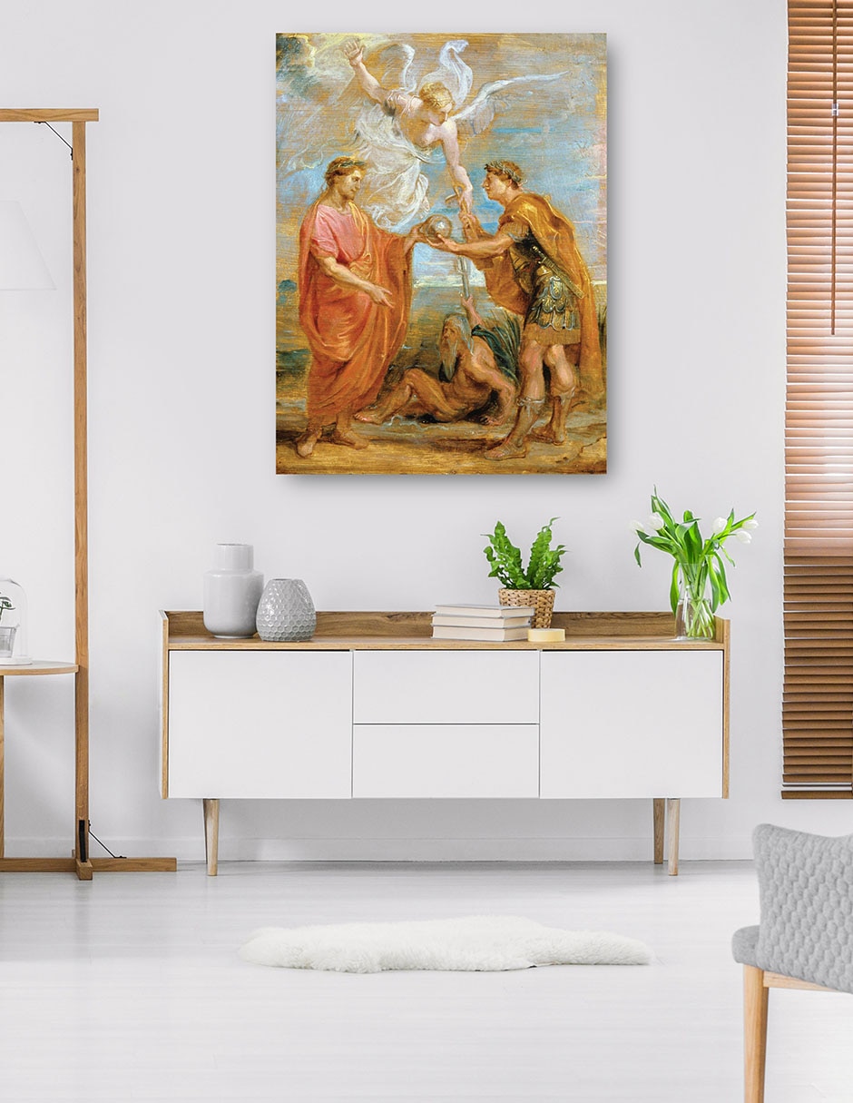 Cuadro decorativo Constancio nombra a Constantino como su sucesor (1622) técnica mixta Figuras Celestiales 5