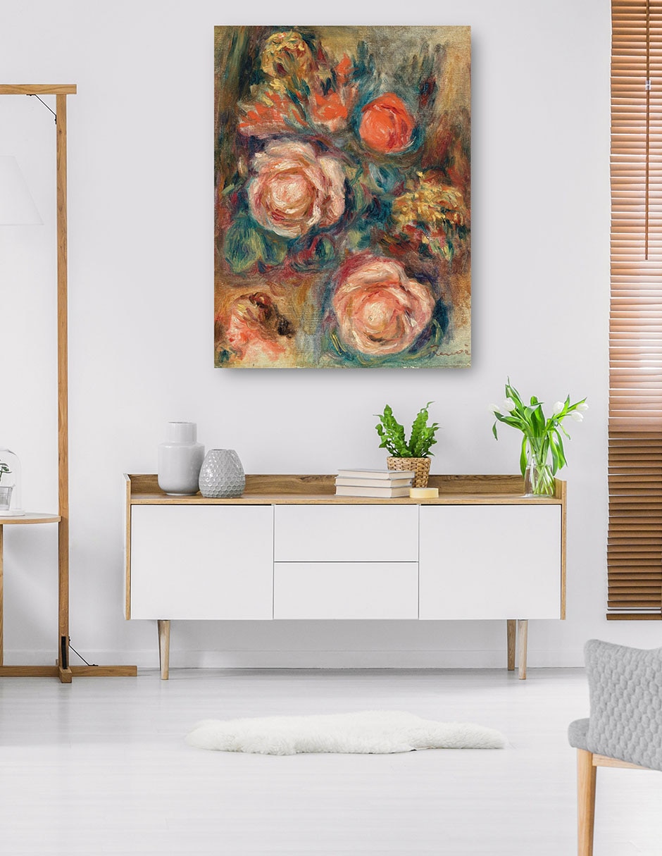 Cuadro decorativo Ramo de rosas (Bouquet de roses) (1900) técnica mixta Arreglo Floral 5