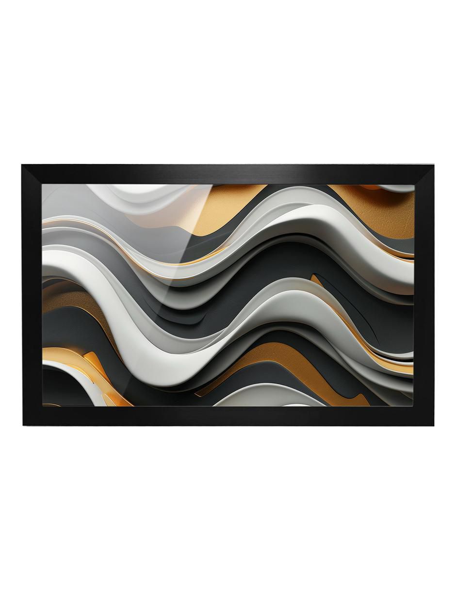 Cuadro decorativo mármol ondas de colores