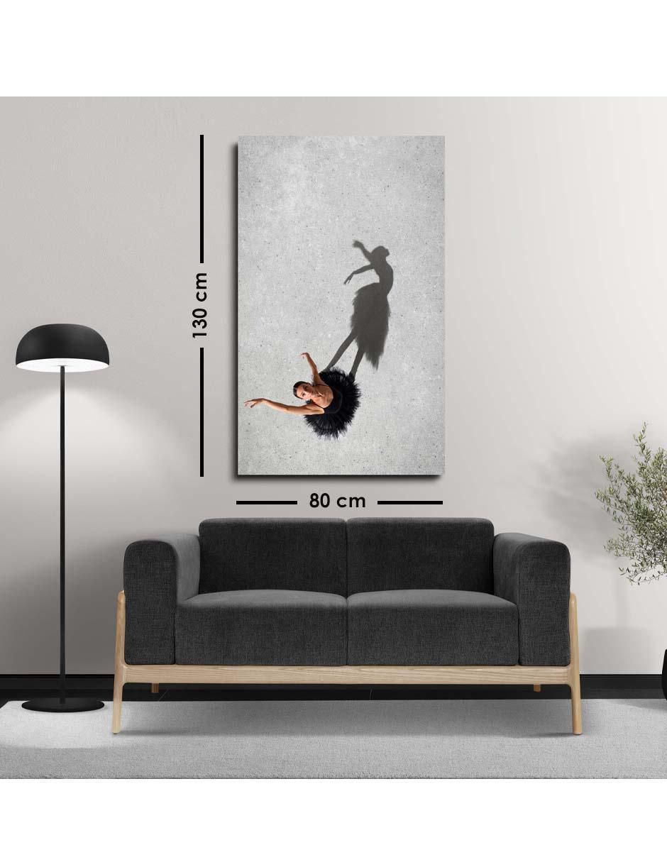 Cuadro decorativo Bailarina mirando arriba con barniz a registro 6