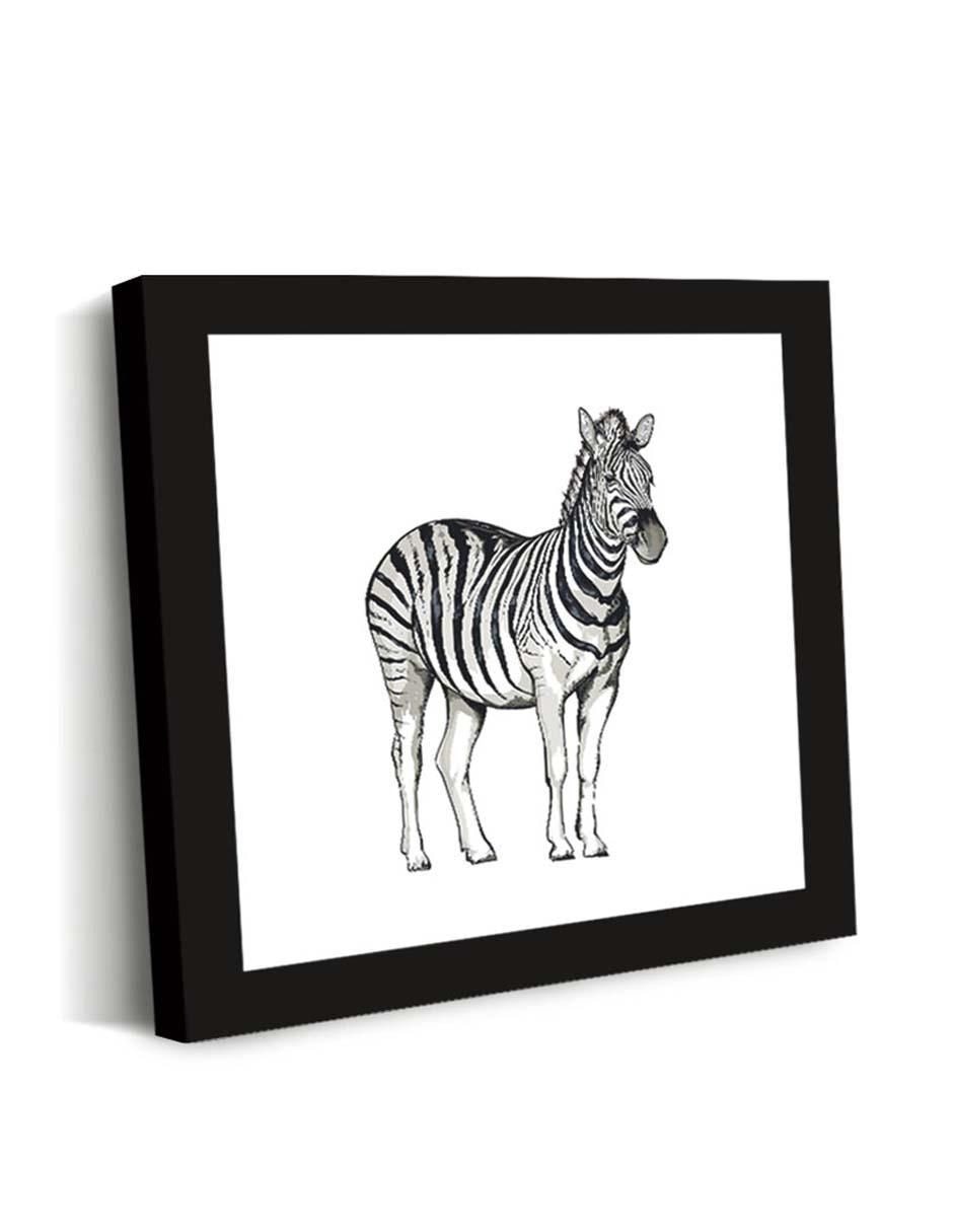 Cuadro decorativo Zebra digital con barniz a registro 2