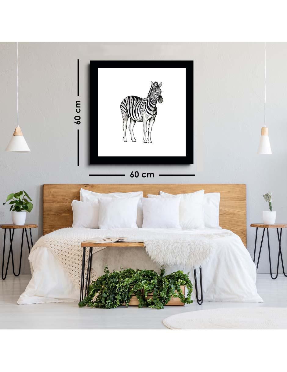 Cuadro decorativo Zebra digital con barniz a registro 6