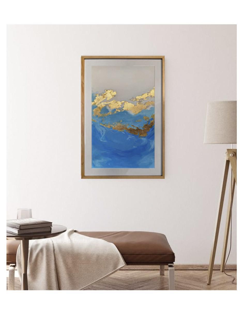 Pintura Espuma de oro técnica acrílico Paisajes 3